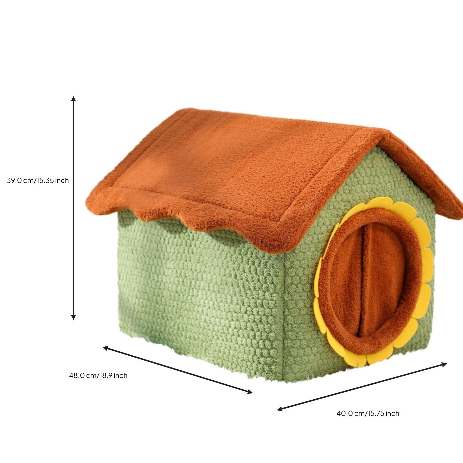 Cat Cave House, Warm Enclosed Bed, Removable Tent, Plush Den