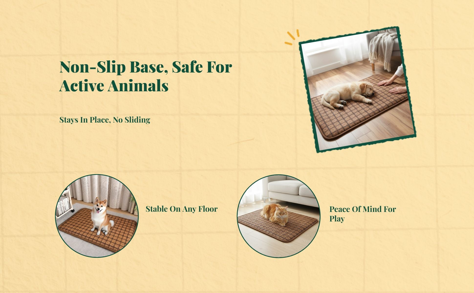 Reversible Pet Cooling & Warming Mat, Non-Slip, Washable