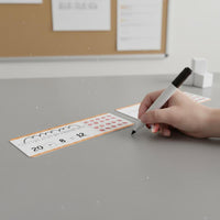 16 Pieces Counting Line Cards Double-Sided Addition Practice Cards Waterproof Educational Tool for Homeschool