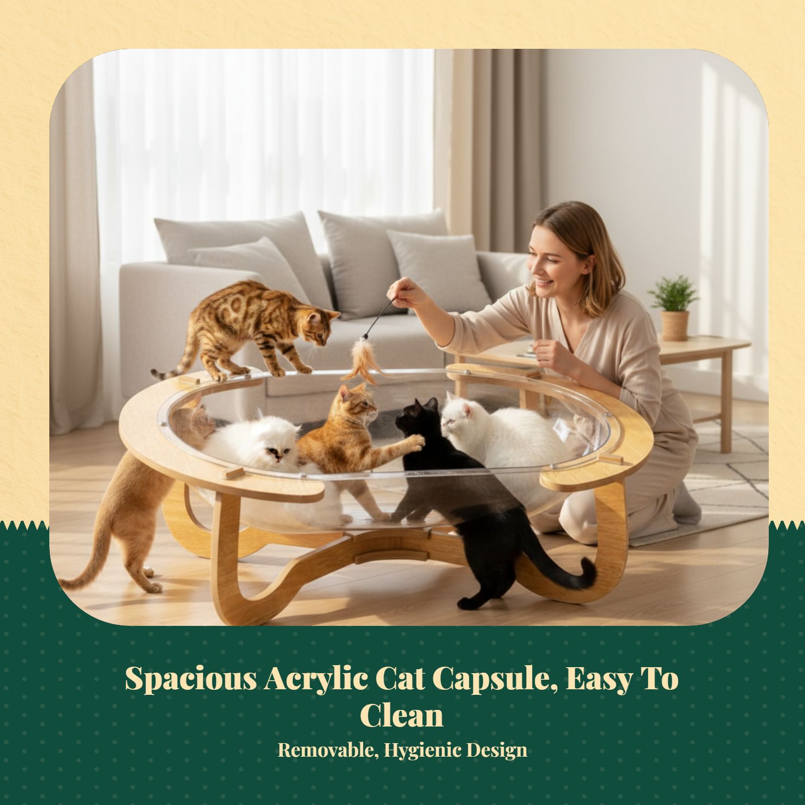 Cat Bed with Scratching Post
