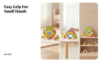 Rainbow Stacking Blocks Smooth Rounded Edges Wooden Building Block Toy
