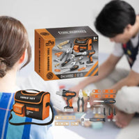Toy and Chainsaw Set Realistic Design Kids Power Tool Set for Boys