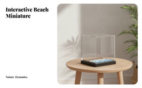 Black Base Beach Diorama Transparent Miniature Display Case
