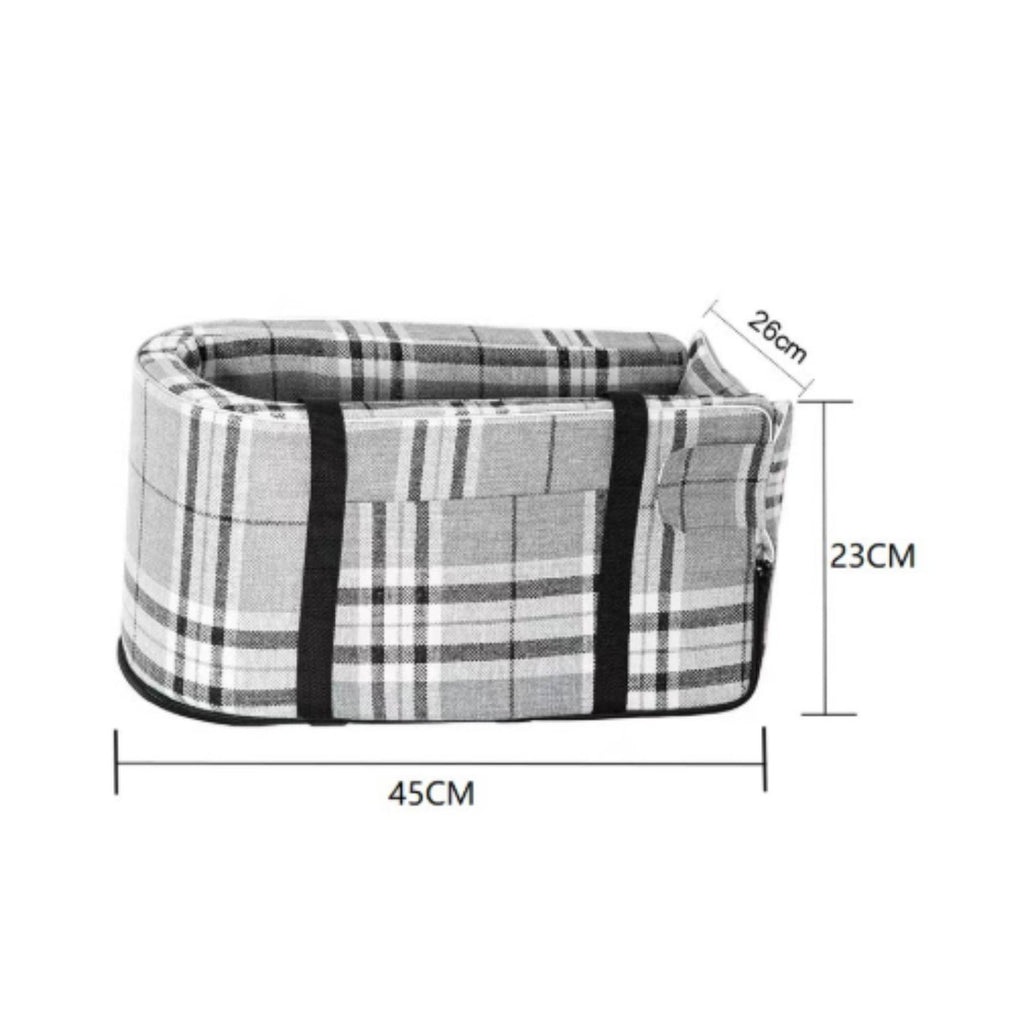Car Console Pet Seat Foldable Mid-Section Console Dog Bed Versatile-Use Design