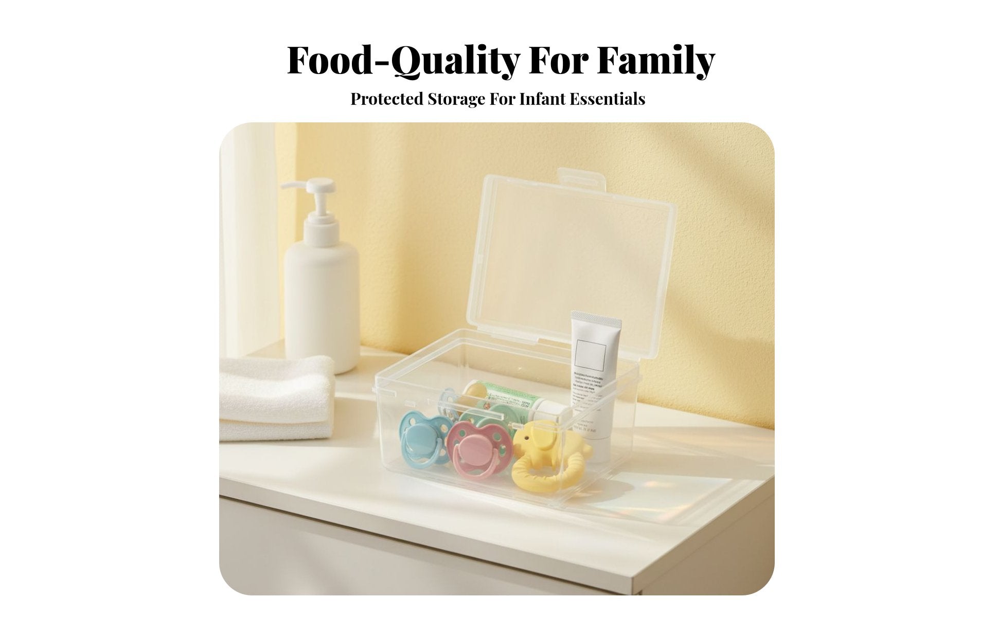 Round Teether Case Food Grade Pacifier Storage particle-resistantresistant for travel, Infants
