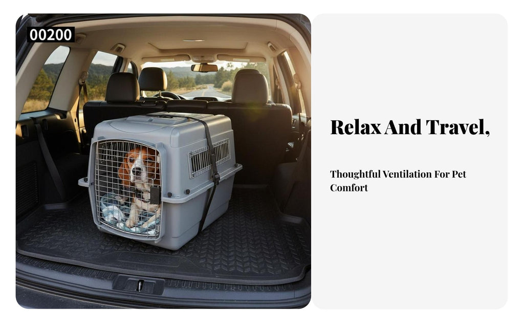 Airline-Approved Design Hard-Sided Travel Crate Portable Hard-Sided Pet transport robustDuty Construction Dog Kennel safety latch for Travelers with companion animals, Cat Owners, Car journeys, veterinarian Visits, Outdoor Excursions
