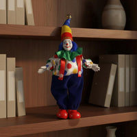 Ceramic Clown Doll Collectible Ceramic Clown Figurine Colorful for Tabletop