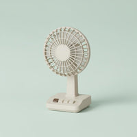 Retro Desktop Fan Small-Sized Design Type-C Battery-Powered Fan Adjustable Speed Motorless Engine for Dorm Room