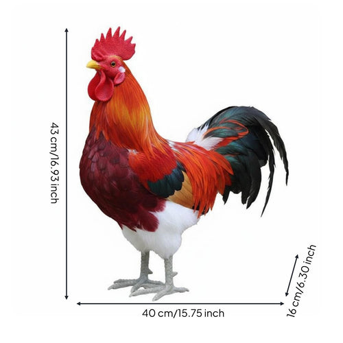 Chicken Model Handmade Male Chicken Figurine Realistic for Farm Scene
