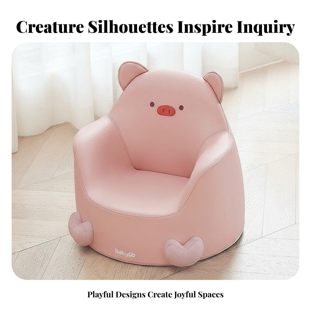 CreatureShaped Armchair Soft and Comfortable Toddler Seat Supportive Backrest