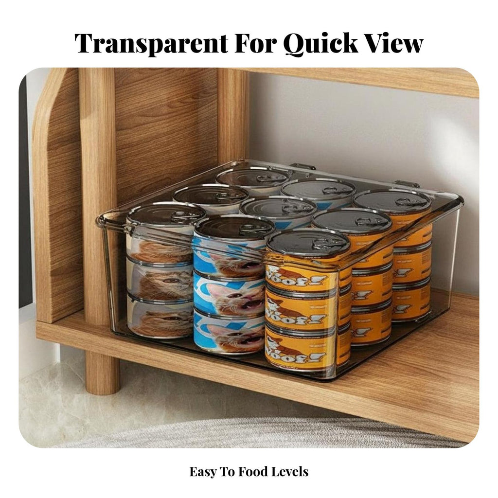 Lidded Can and Pouch holder Easy to hygienic pet Supply Container long-lasting