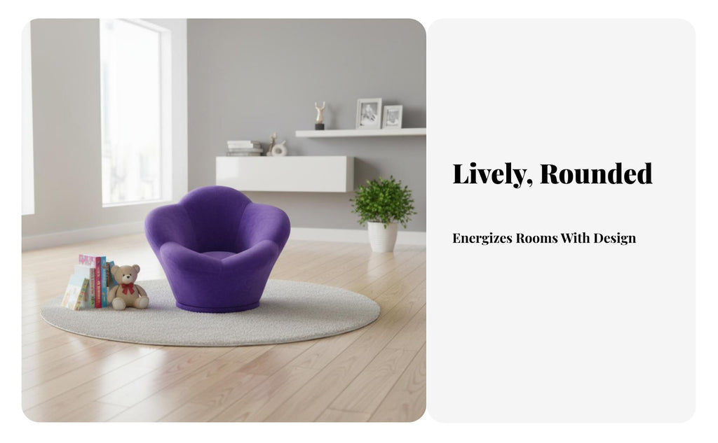 Flower-Shaped Seat leaf-shaped Backrest Plush Single-Person Chair Princess aesthetic No Assembly Required for children, Teens