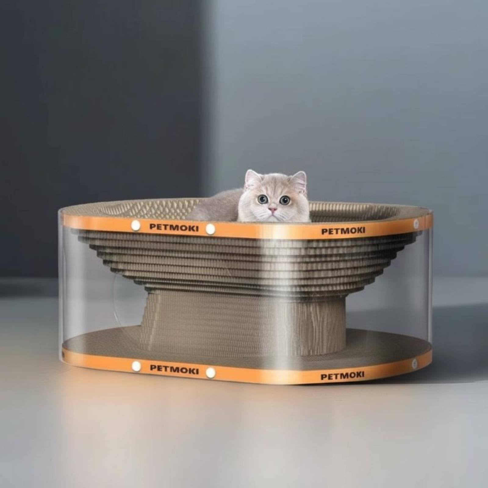 Cat Tunnel Scratcher Multi-Functional Cat Scratching Bed Self-Entertaining Pet Accessory for Cats, Indoor