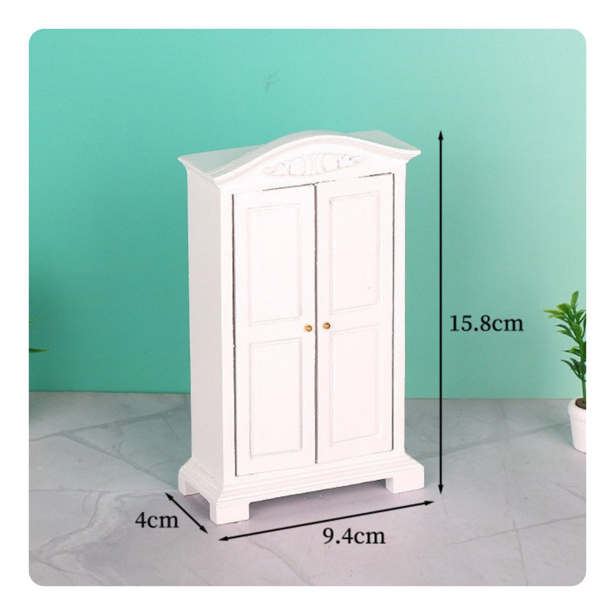 Dollhouse Wardrobe Handmade Craft Dollhouse Closet Opening Doors for Collectors
