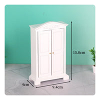 Dollhouse Wardrobe Handmade Craft Dollhouse Closet Opening Doors for Collectors