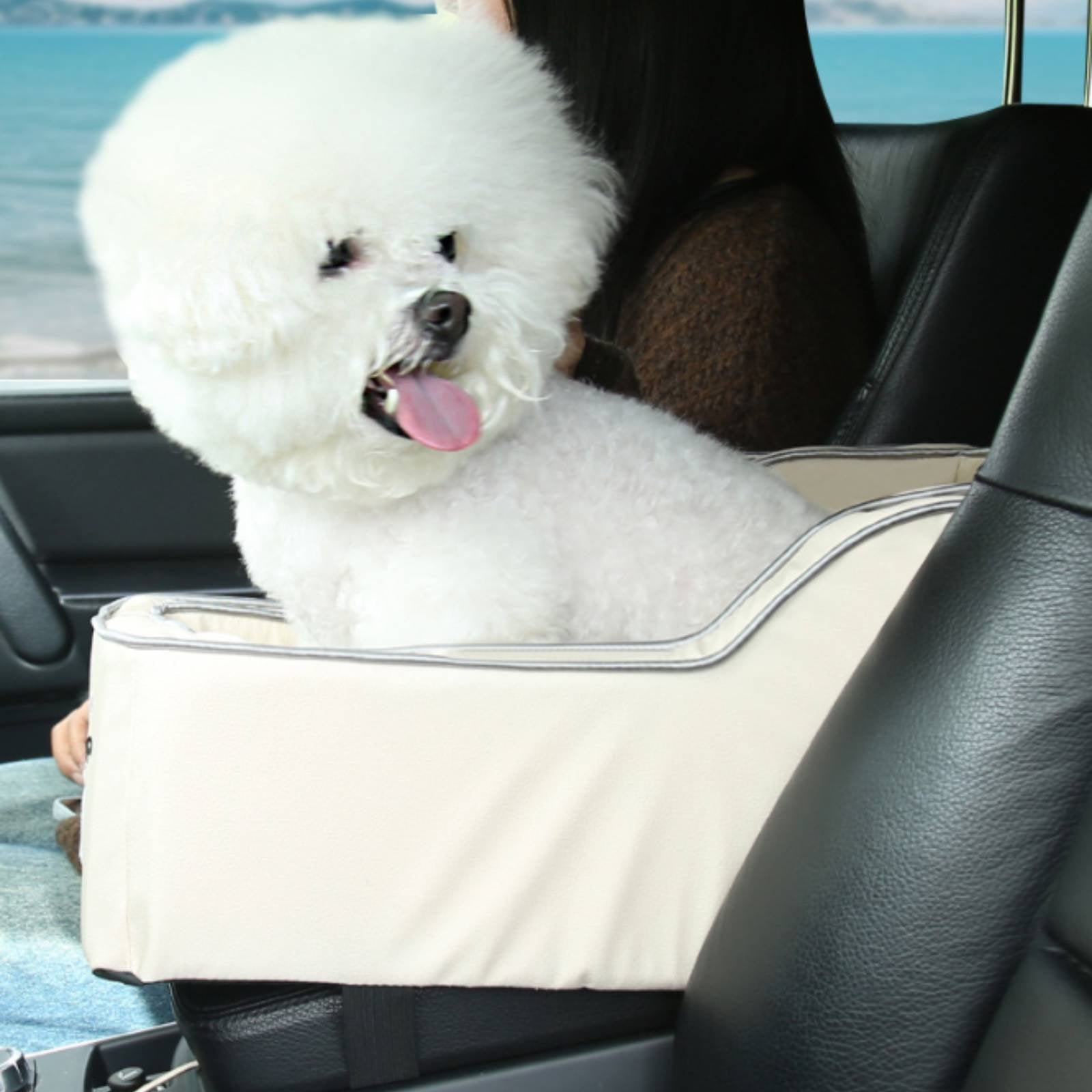 Dog Console Car Seat PU Leather Pet Armrest Booster Seat Waterproof for Cats