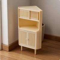 Miniature Corner Cabinet Triangular Top Corner Storage Cabinet Model Accessible