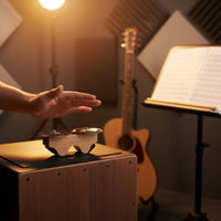 Steel Finger Clappers Long-Lasting Hardwood Body Finger Jingle Natural Wood