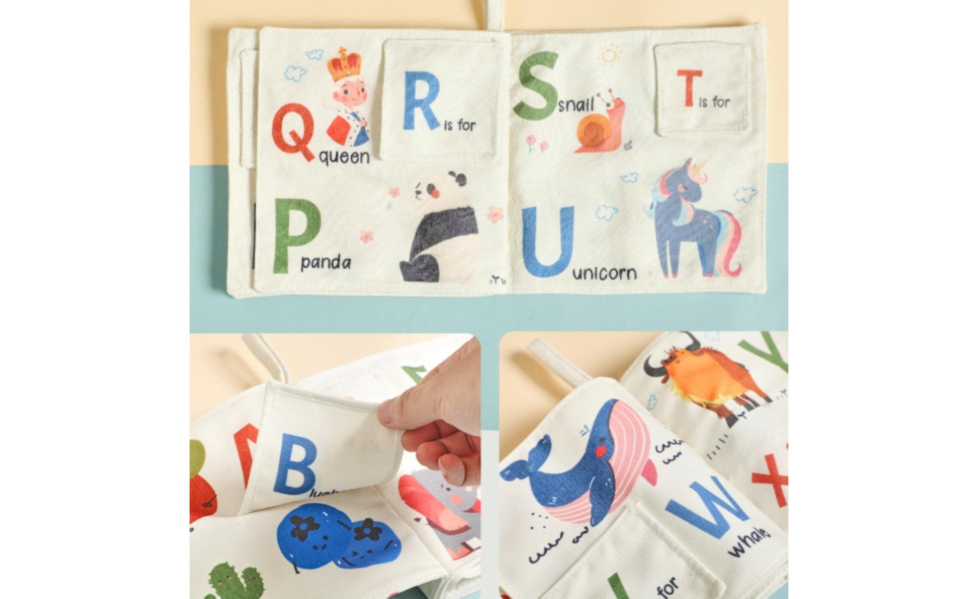 Alphabet Cloth Book Thickened Baby Letter Book Early Education for Toddlers