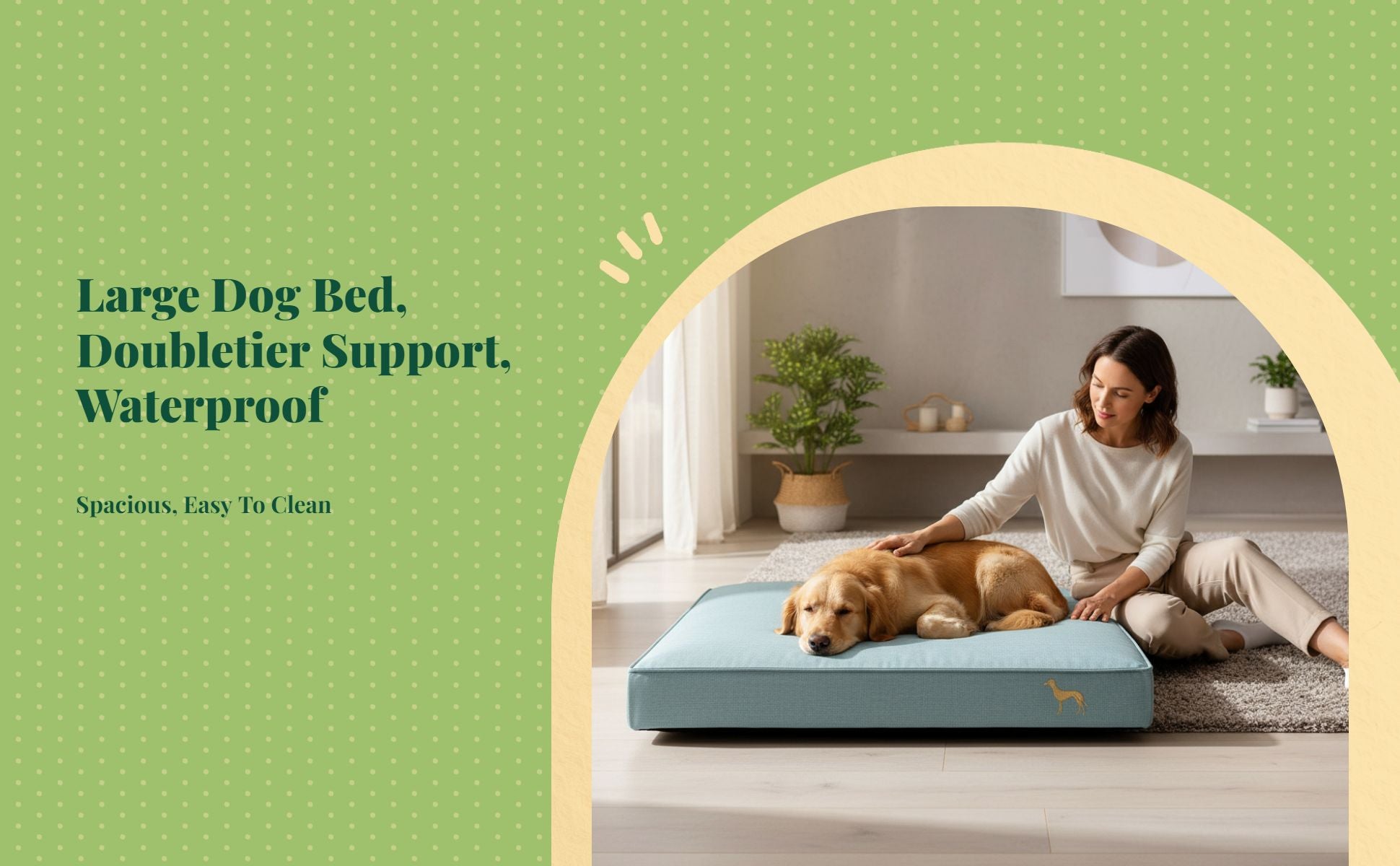 Orthopedic dog bed, washable cover