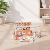 Wooden BBQ Grill Toy Educational Kids Barbecue Playset Early Learning