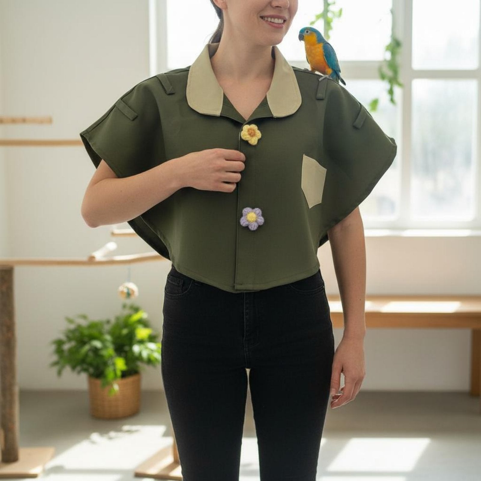 Anti-Scratch Parrot Shawl Wear-Resistant Pet Supplies Snack Pocket