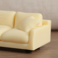 1:12 Scale Sofa Cream Design Miniature Sofa Ornament Photo Prop for Collectors
