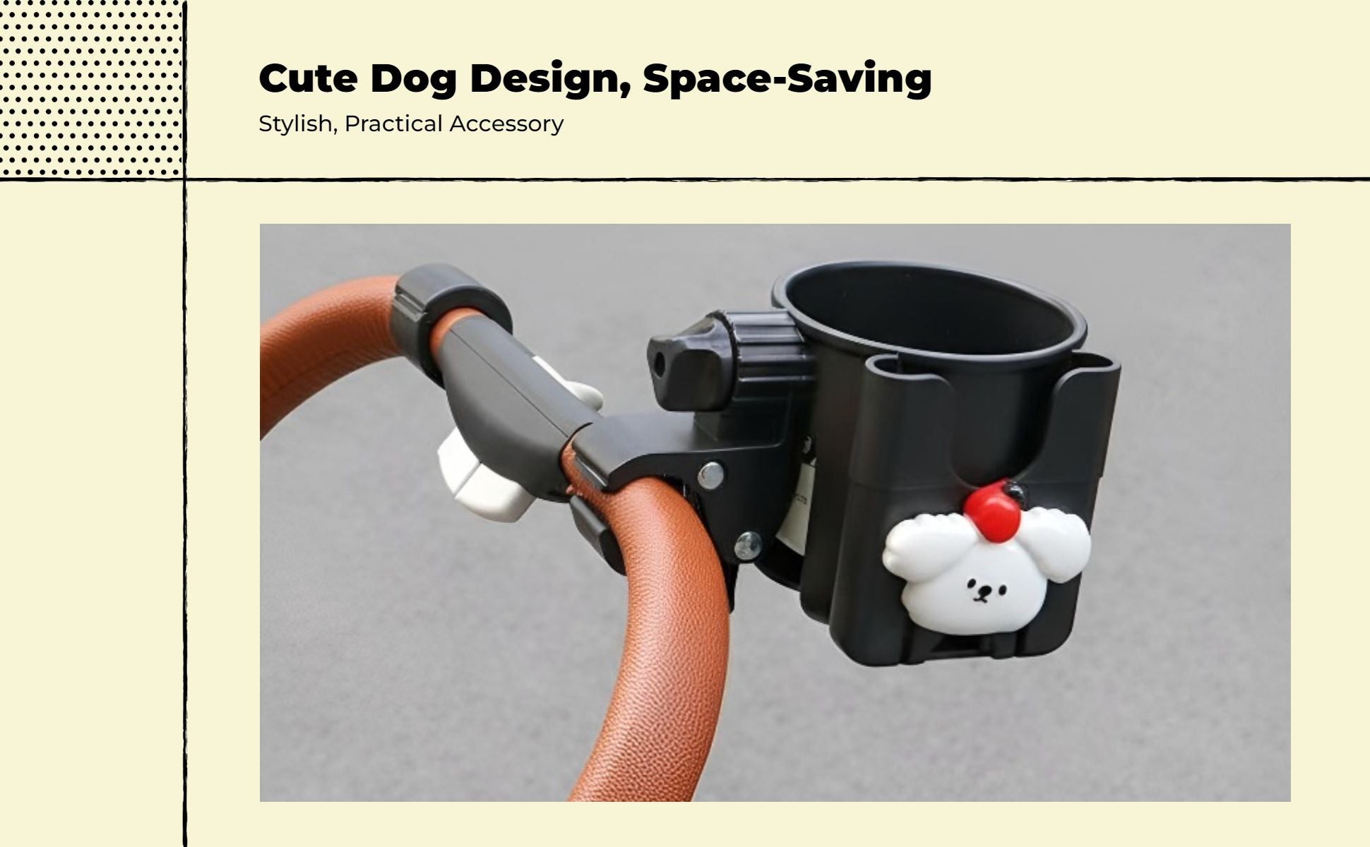 Non-slip stroller cup holder
