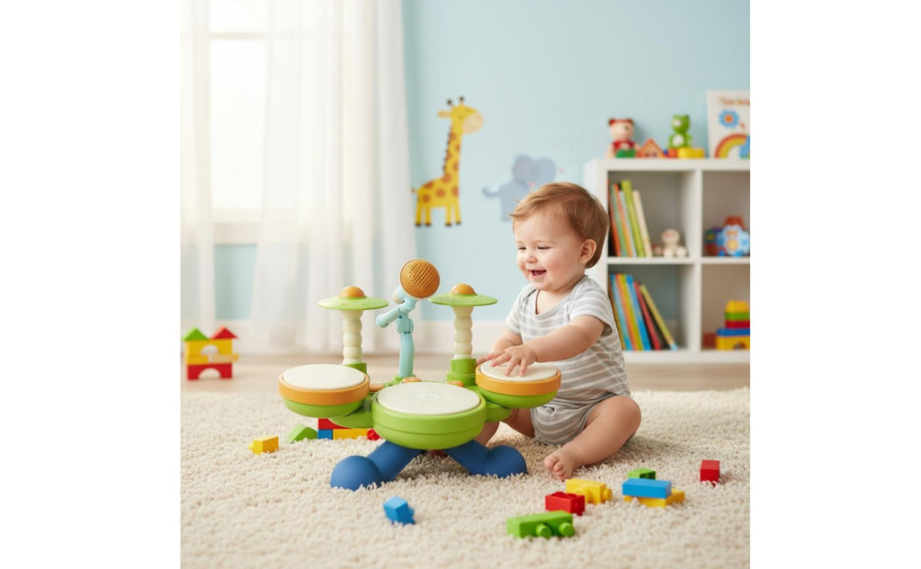 Toddler Drum Set Lights and Music Musical Learning Drum for Toddlers, Babies