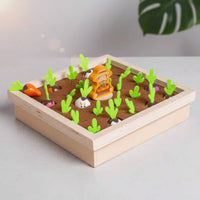 40 Pieces Pull Radish Game Educational Farm Memory Chess Hand-Eye Coordination Wooden Memory Chess for Preschoolers, Preschool