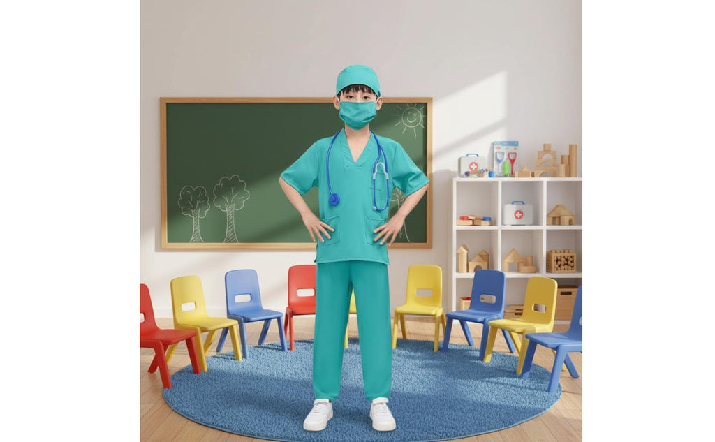 Educational Kids Science Coat Uniform Comfortable Material Child's Science Coat Costume Realistic Design for Preschoolers, Career Day