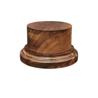 Walnut Display Base Clean Modern Look Round Wood Display Base