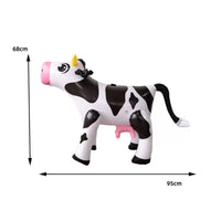 Inflatable Cow PVC Cartoon Cow Toy Black and White