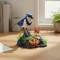 Sound Activated Chirping Bird Ornament Toy Interactive Fun Singing and Moving Bird Toy Speech Mimicking for Kids, Desk Decoration, Tabletop Display