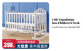 Bug Net Canopy Nursery Rocking Cradle Caster Wheels Rocking Cradle Padded Mattress for Babies, Toddlers