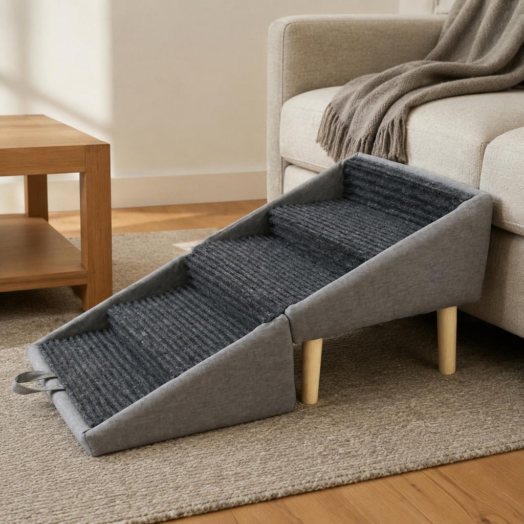 Foldable Dog Stairs Large Size Foldable Pet Stairs Easy to Clean Animal Gear for Young Dogs, Bed, Sofa