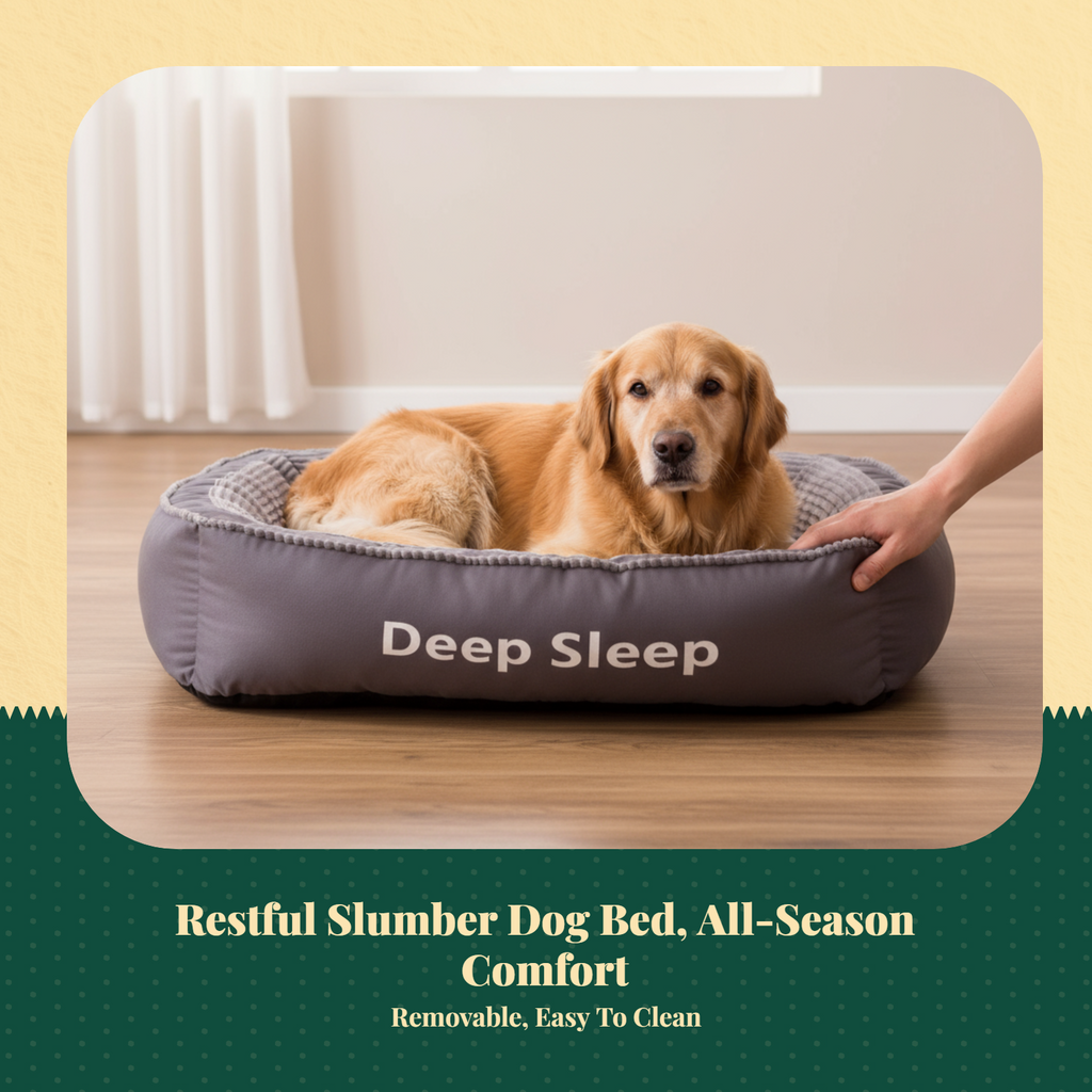 Orthopedic dog bed, washable cover.