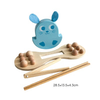 Rabbit Bead Picking Toy Wood Concentration Training Toy Counting