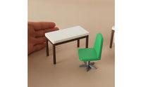 Miniature Computer Desk Set Scene Prop Dollhouse Office Set Realistic