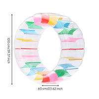 Inflatable Water Wheel Sturdy Colorful Inflatable Tube Rainbow Colors