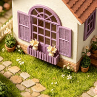 Miniature House Window Realistic Look Dollhouse Window Model Shutter Design