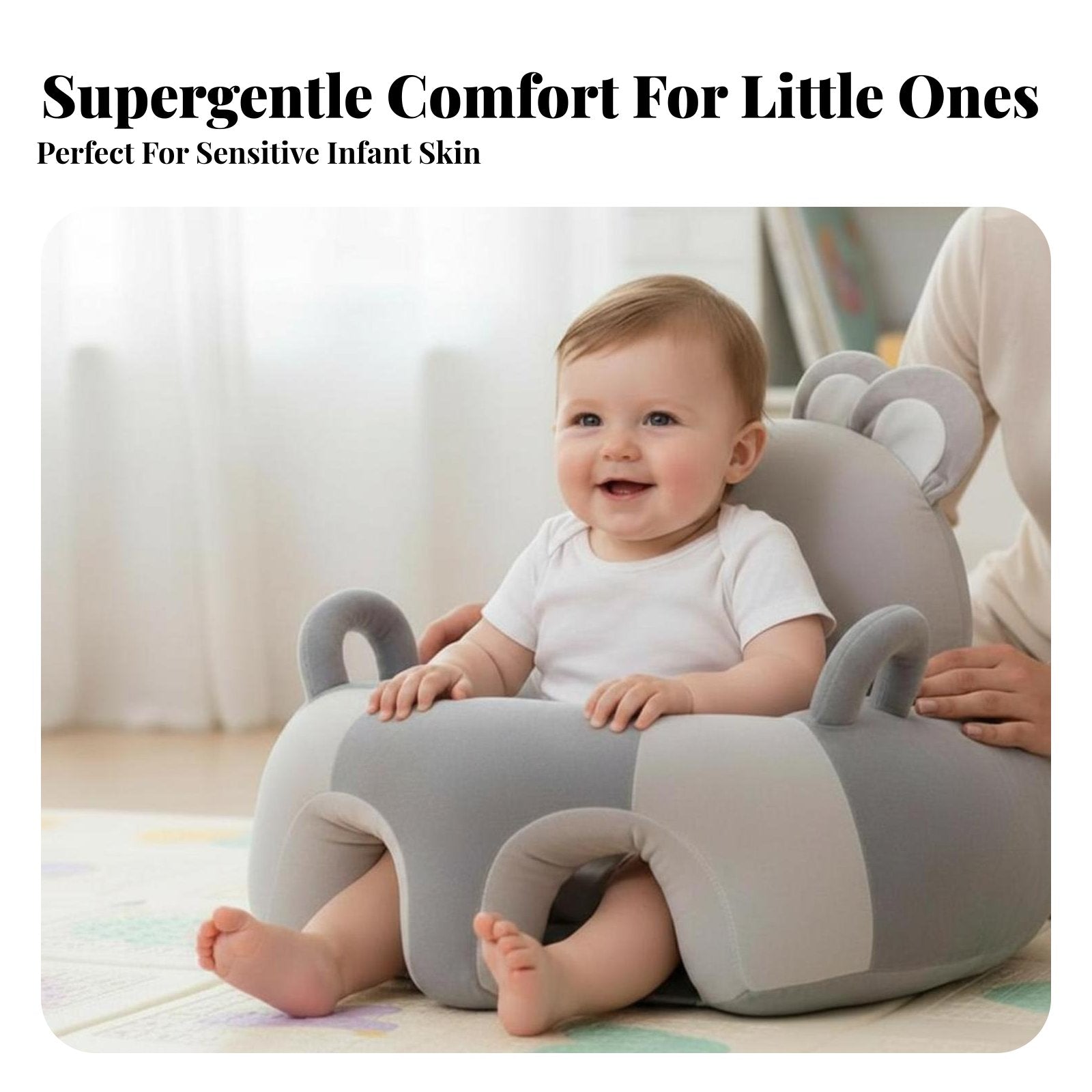 Learn-to-Sit Assistant Supportive Backrest Baby Seat Anti-Fall Design
