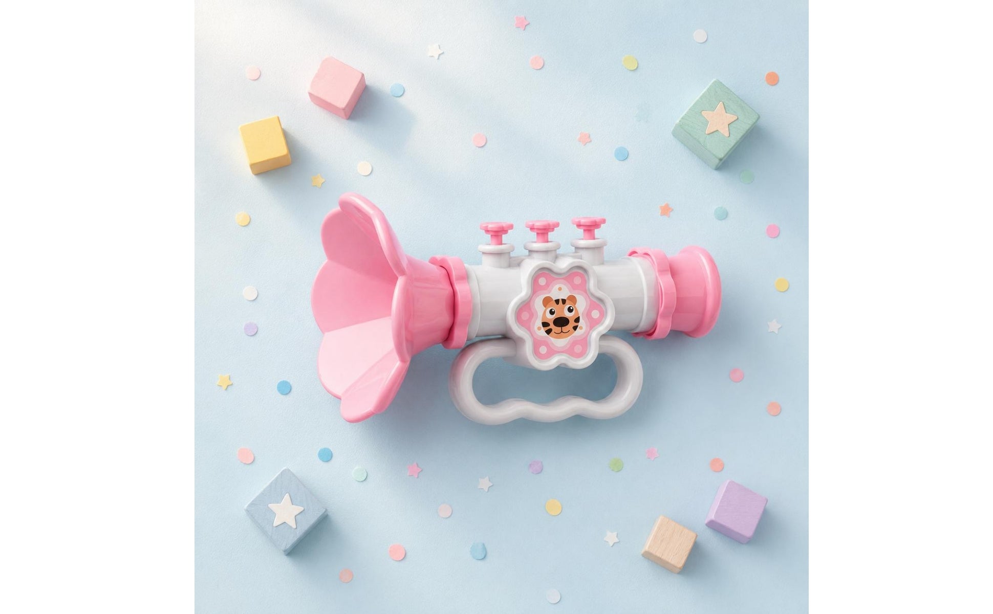 Cartoon Trumpet Toy Flared Bell Plastic Trumpet Whistle Easy to Use