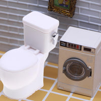 1:12 Scale Toilet Pretend Play Dollhouse Toilet Movable Lid for Miniature Scene