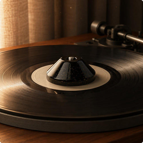 Vinyl Adapter Speckled Finish Turntable Adapter Polished