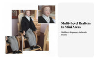 Male Tuxedo Doll Ready to Use Mini Suit Jacket Set Detailed for Collectors