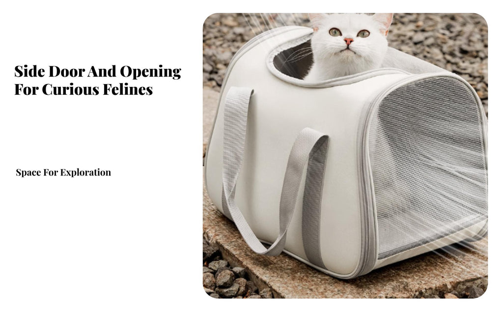 Soft-Sided feline excursion Bag Large Capacity Soft-Sided Pet Tote Shoulder Strap