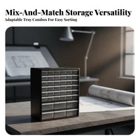 Tabletop Black Desktop Drawer Cabinet Organizer