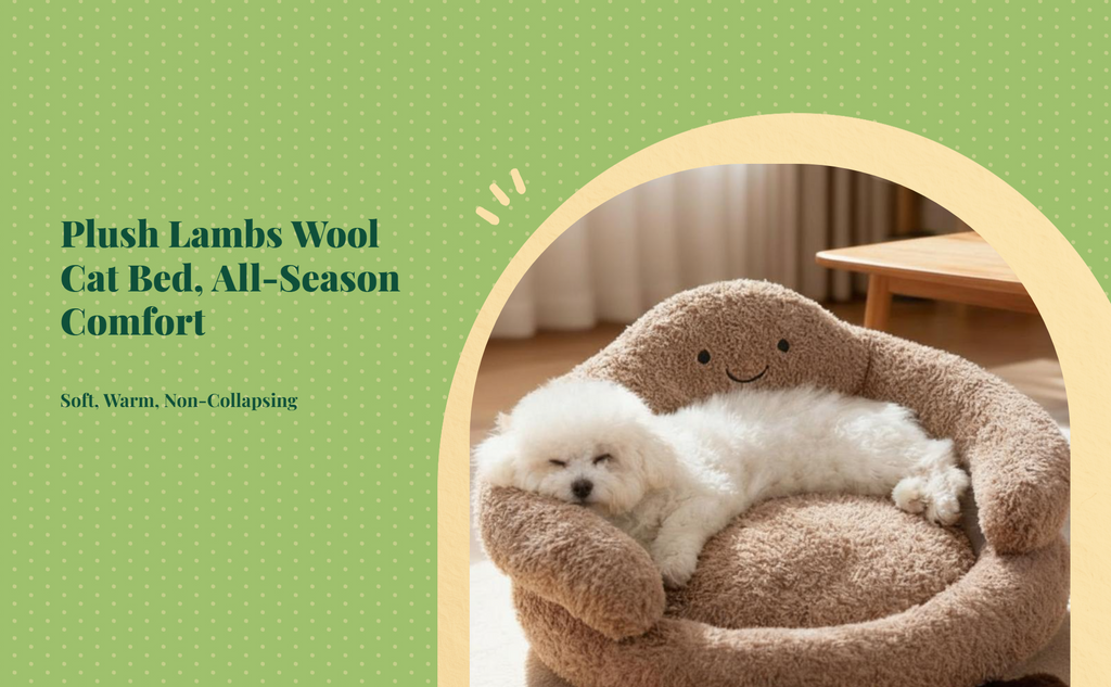 Cat Bed, Calming Plush Sofa, Cozy Indoor Retreat