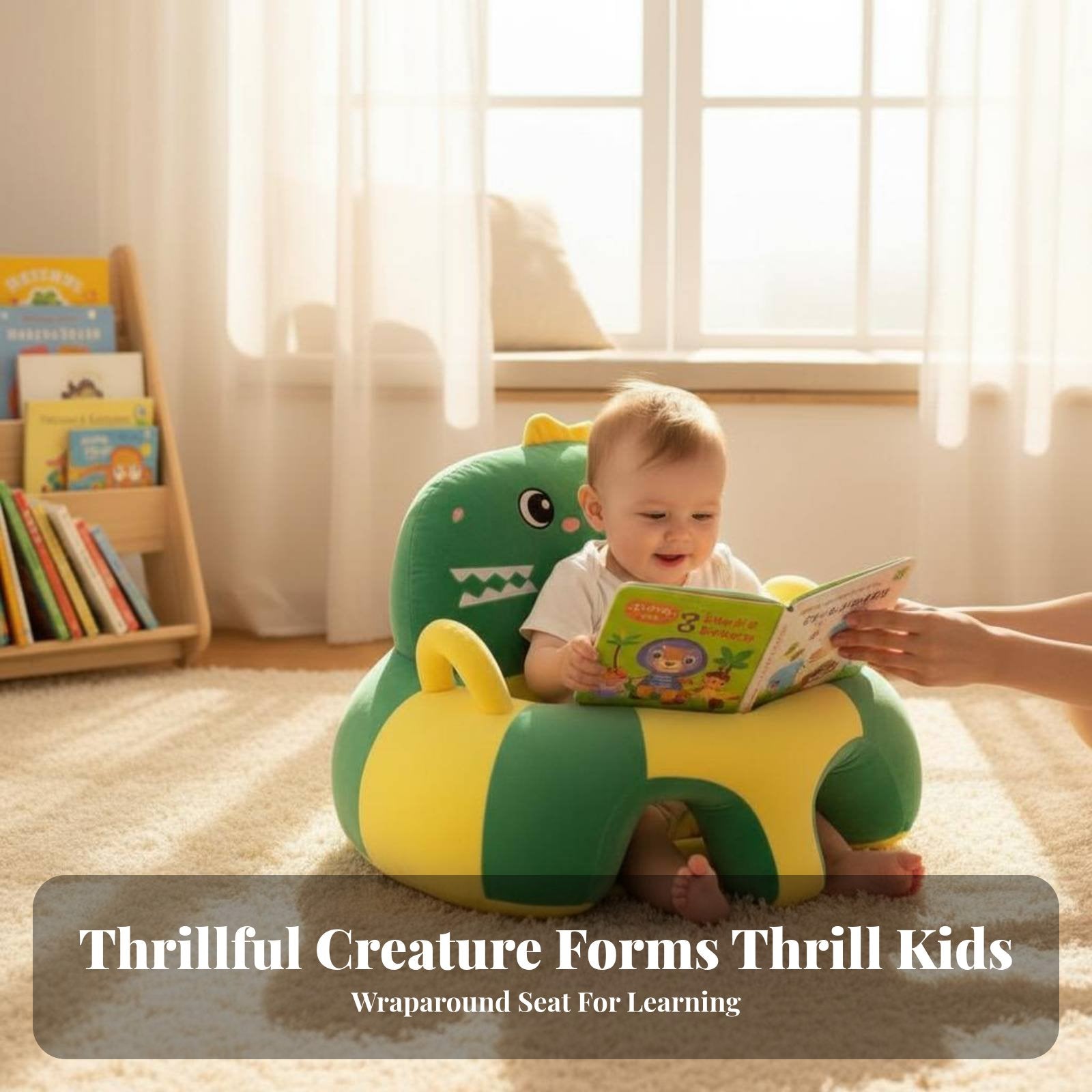 Learn-to-Sit Assistant Supportive Backrest Baby Seat Anti-Fall Design